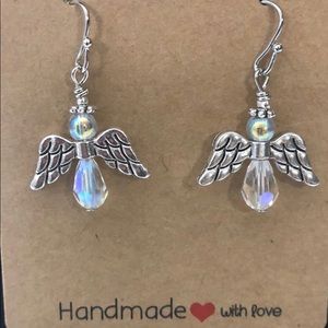 ANGEL EARRING WITH DOT FISH HOOK